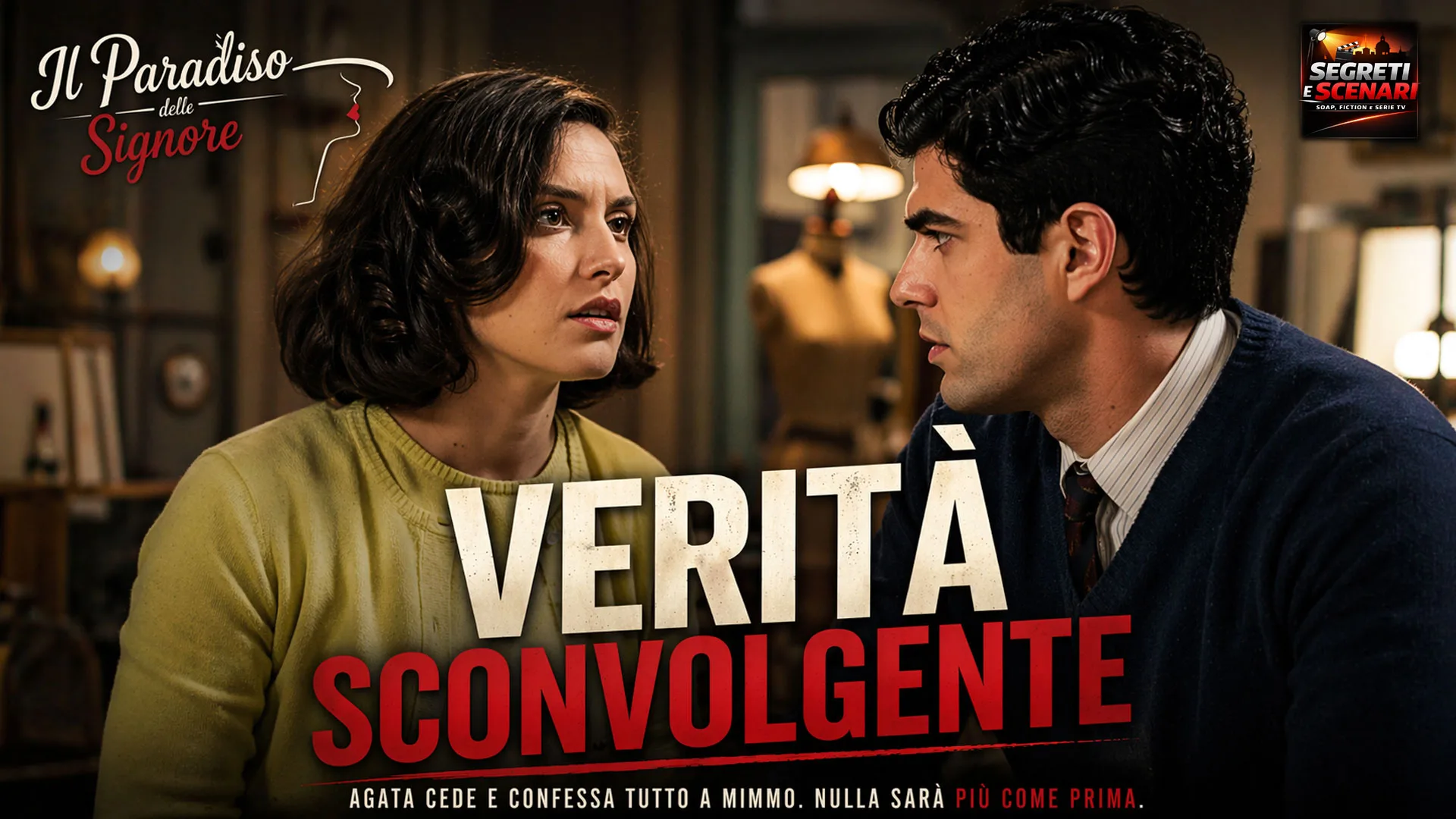 Il Paradiso delle Signore anticipazioni: Agata confessa il suo segreto a Mimmo