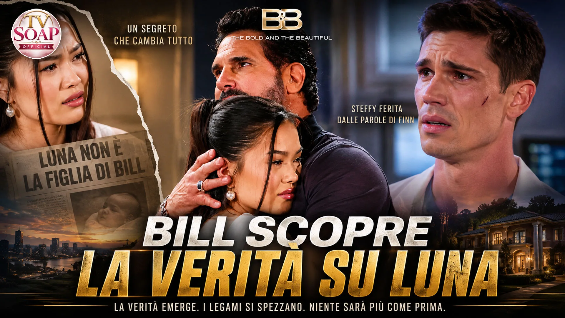 Beautiful anticipazioni: la rivelazione sulla paternità di Luna sconvolge Bill